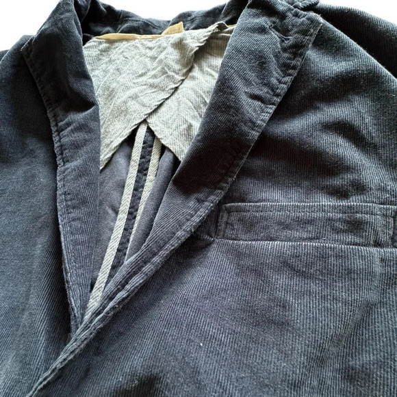 J. Crew || Deadstock NWT Almost Vintage Corduroy Blazer Navy Large - Picture 3 of 10